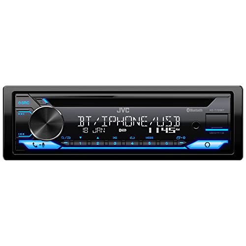 JVC KD-T720BT - CD Car Stereo, Single Din, Bluetooth Audio and Hands Free Calling w External Microphone, CD, MP3, USB, AUX Input AM/FM Radio, High Power Amp, Amazon Alexa Voice Control JVC KD-T720BT - CD Car Stereo, Single Din, Bluetooth Audio and Hands Free Calling w External Microphone, CD, MP3, USB, AUX Input AM/FM Radio, High Power Amp, Amazon Alexa Voice Control